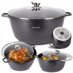 DIDELIS PUODAS 13,5 L tradicinis MARMURINIS KOTELIS DANGČIS INDUKCINIS KAMILLE