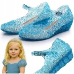 Batai &Scaron;lepetės Princesės Balerinos Ledo Princesė Elsa Mėlyna 28