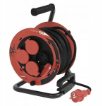 Guminis prailgintuvas ant būgno 25m, 4 lizdai, 230v, 1.0mm&sup2;