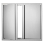 nerūdijančio plieno kepsninės durelės 660x610 mm