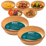 Keptuvės įdėklas be riebalų 100 vnt. apvalaus 23 cm popieriaus