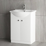 Vonios spintelė su praustuvu NORE Race, balta