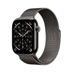 Apple Watch Series 11&nbsp;GPS + Cellular 42mm&nbsp;Slate Titanium Case with Slate Milanese Loop - MF8U4ET/A