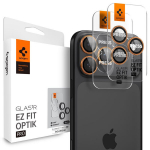 Spigen Optik Pro lę&scaron;ių stikliukas iPhone 16/17 Pro/Max &ndash; oranžinis