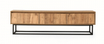 TV staliukas Kalune Design Tilsim 180 cm, rudas/juodas