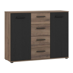 Komoda Forte Bellevue TOKK233-N09 moderni ruda medžio imitacija