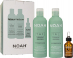 Atkuriamųjų priemonių rinkinys plaukams Noah Yal: drėkinamasis &scaron;ampūnas, 250 ml + drėkinantis balzamas, 250 ml + atkuriamasis serumas, 20 ml