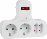 Maclean Mce224 G prailgintuvas su 4 lizdais ir jungikliu