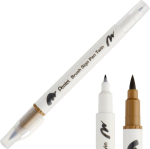 Pentel brush Sign Pen Twin kaligrafinis ra&scaron;iklis, Raw Umber