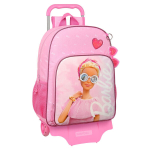 Kuprinė su ratukais Barbie Girl, rožinė, 33 x 42 x 14 cm