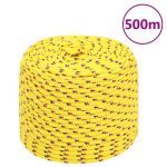 Valties virvė vidaXL, geltona, 8mm, 500m