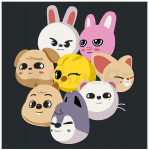 Tapyba pagal skaičius Stray Kids Skzoo, 30x30