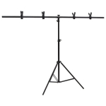 vidaXL T-Shape Background Stand, Juoda