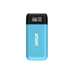 Xtar akumuliatorių įkroviklis su QC 3.0 ir PD Powerbank funkcija, mėlynas