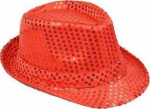 OEM skrybėlaitė su blizgučiais SH0902CZE-7829, raudona