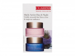 Veido odos priežiūros rinkinys Clarins - Multi-Active Partners: dieninis kremas, 50 ml + naktinis kremas, 50 ml