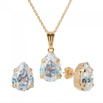 Papuo&scaron;alų rinkinys moterims DiamondSky "Venus II (White Patina)" su Swarovski kristalais