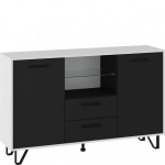Komoda Boss - BOS-03 - 2D2S, balta/juoda blizgi
