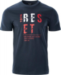 Vyri&scaron;ki mar&scaron;kinėliai trumpomis rankovėmis Rimo, Hi-Tec, su užra&scaron;u &bdquo;Reset 1974&ldquo;, tamsiai mėlyni