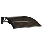 vidaXL Stogelis durims, juodos spalvos, 80x100cm, polikarbonatas