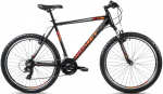 Kalnų dviratis Romet Rambler R6.1 2023 26", juodas/oranžinis/raudonas, Rėmas 19