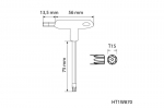 Torx T15 Hexagonal Key, Long, T-handle