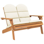 Sodo suoliukas su pagalvėlėmis vidaXL 126cm, rudas