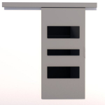 Stumdomos durys ni&scaron;ai ADRK Furniture Cento 96, pilkos