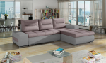 De&scaron;ininė kampinė sofa Eltap Ottavio, rožinė/pilka