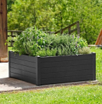 Vazonas su vandens rezervuaru Teraplast 100x100x40cm, antracito spalvos