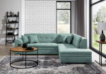 De&scaron;ininė kampinė sofa Pieretta, &scaron;viesiai žalia