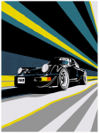 Tapyba pagal skaičius Porsche 911, 15x20 cm