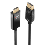 Lindy 5m DisplayPort į HDMI Tipo A Juodas Kabelis Adapteris