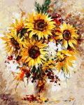 Tapyba pagal skaičius Saulėgrąžų puok&scaron;tė, 40x50 cm