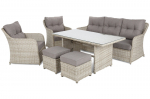 Lauko baldų komplektas Bergamo, Beige / Beige Melange