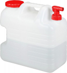 &bdquo;REALLDAYS&ldquo; VANDENS CANISTERIS su gaidžiu, varžtų dangteliu, geriamojo vandens kanistrų kempingas, 20L bakas, be BPA, plastikas, baltai raudonos spalvos