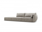 Kairinė sofa Vanda, 4 sėdimos vietos, &scaron;viesiai pilka