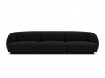 Sofa Micadoni Home Miley Miley 259x85x74 cm, juoda
