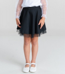 Sijonas mergaitėms 381314 01, juodas