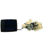 Solar Garland 5,5m +10 LED bulbs filament gold E12 G40 IP44