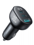 Automobilinis įkroviklis Joyroom 'JR-CCD04' juodas 30W (2xPD / 1xQC3.0 / with LED voltmeter)
