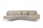 Kairinė kampinė sofa Bogart Nicole, smėlio