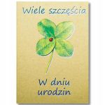 Atvirukas Gimtadieniui, B6 formatas, su aukso detalėmis