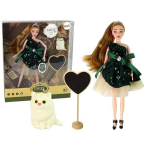 Lėlė Emily su kačiuku Lean Toys