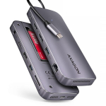 USB Hub - AXAGON - HMC-12GM2 - Multiport - USB-C 3.1 - Juodas