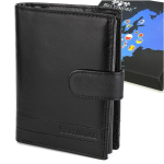 Vyri&scaron;ka odinė piniginė Itali&scaron;ka natūralios odos piniginė Premium Classic Rfid Vertikali Beltimore G06