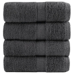 vidaXL Premium pyyhkeet, 4 kpl, antrasiitti, 30x30 cm, 100 % puuvillaa