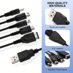 5-in-1 USB įkrovimo laidas konsolėms