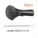 Tvirtos nailoninės kabelinės jungtys &ndash; savisriegės, didelių dydžių., Ilgis: 40 cm / 39,88 cm