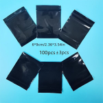100vnt Juodos &Scaron;viesos Nepraleidžiančios Ziplock Mai&scaron;eliai Juvelyrikai, 6*9 cm